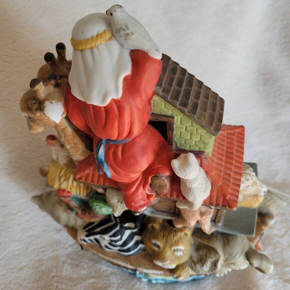VTG Noah's Ark Handpainted Ceramic Nightlight Light Up Display Animal Figurine - Picture 14 of 16